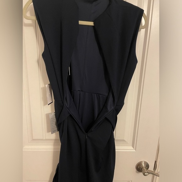 Sleeveless Alexia Admor Fara Dress Navy Blue Midi Sheath Tie‎ Belt women’s 4 NWT - Picture 11 of 17